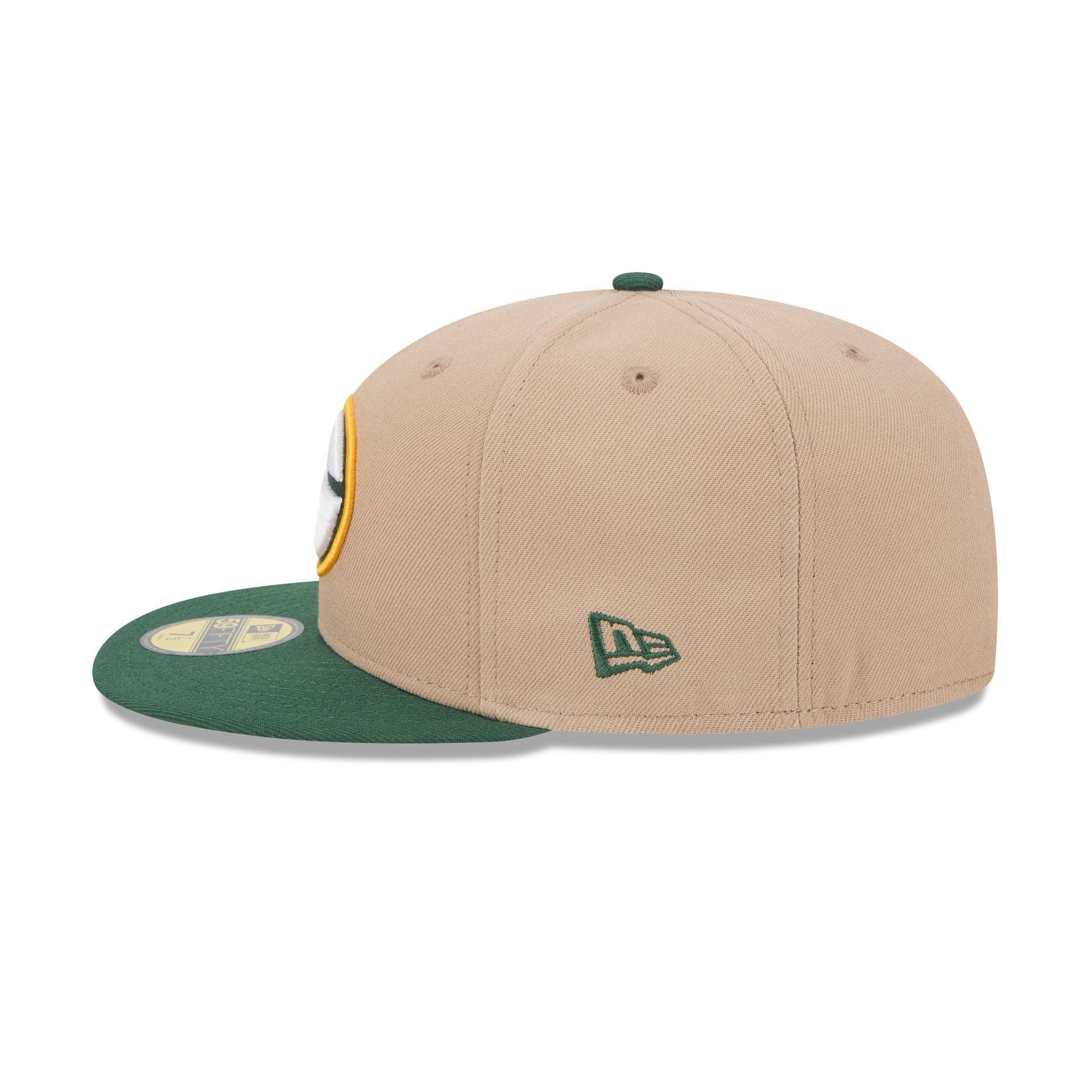 Green Bay Packers Camel 59FIFTY Fitted Hat Male Product Image
