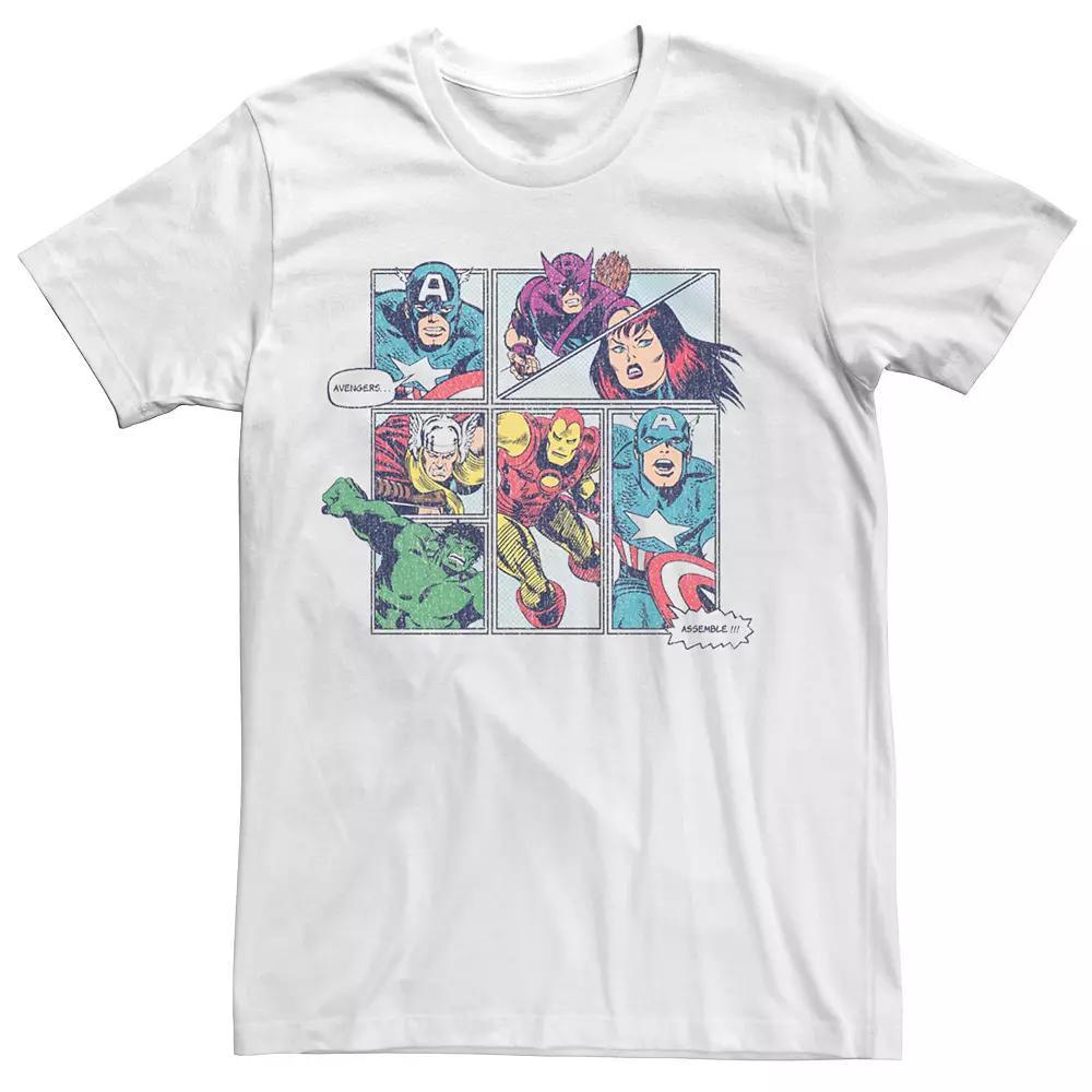 Men's Marvel Avengers Assemble Tee, Size: Large, White Product Image