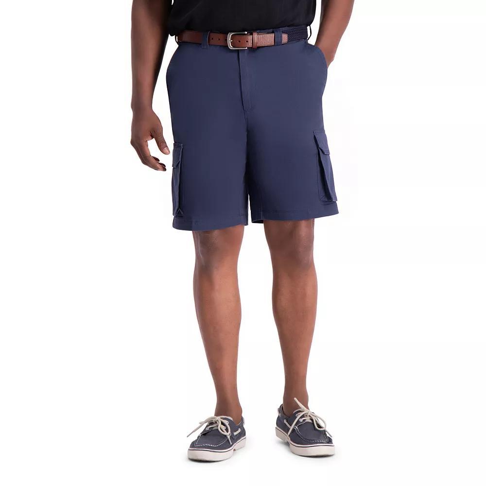 Men's Haggar® 10" Straight-Fit Stretch Cargo Flat-Front Shorts, Size: 44, Green Product Image