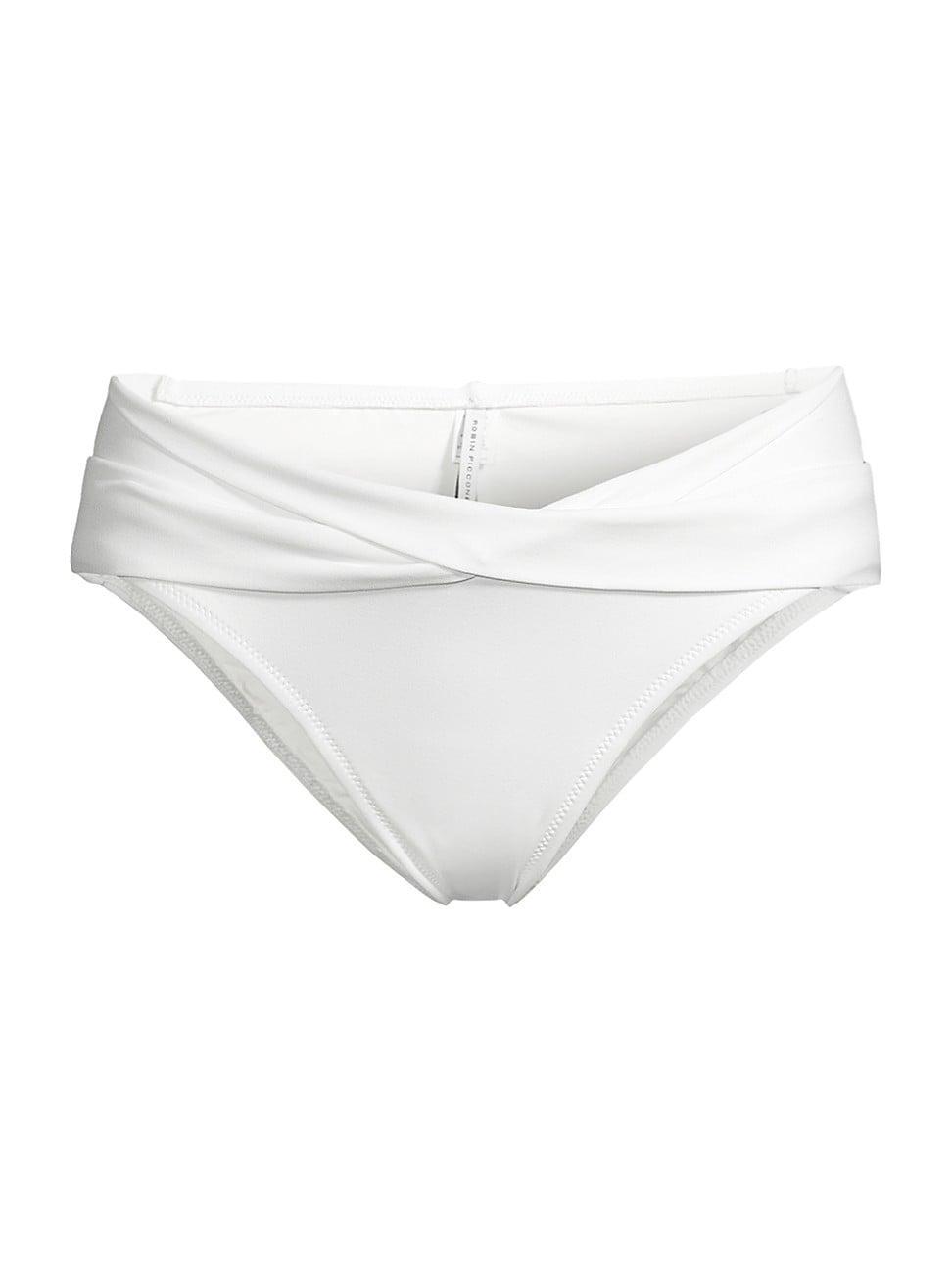 Robin Piccone Ava Solid Twist-Front Bikini Bottom Product Image