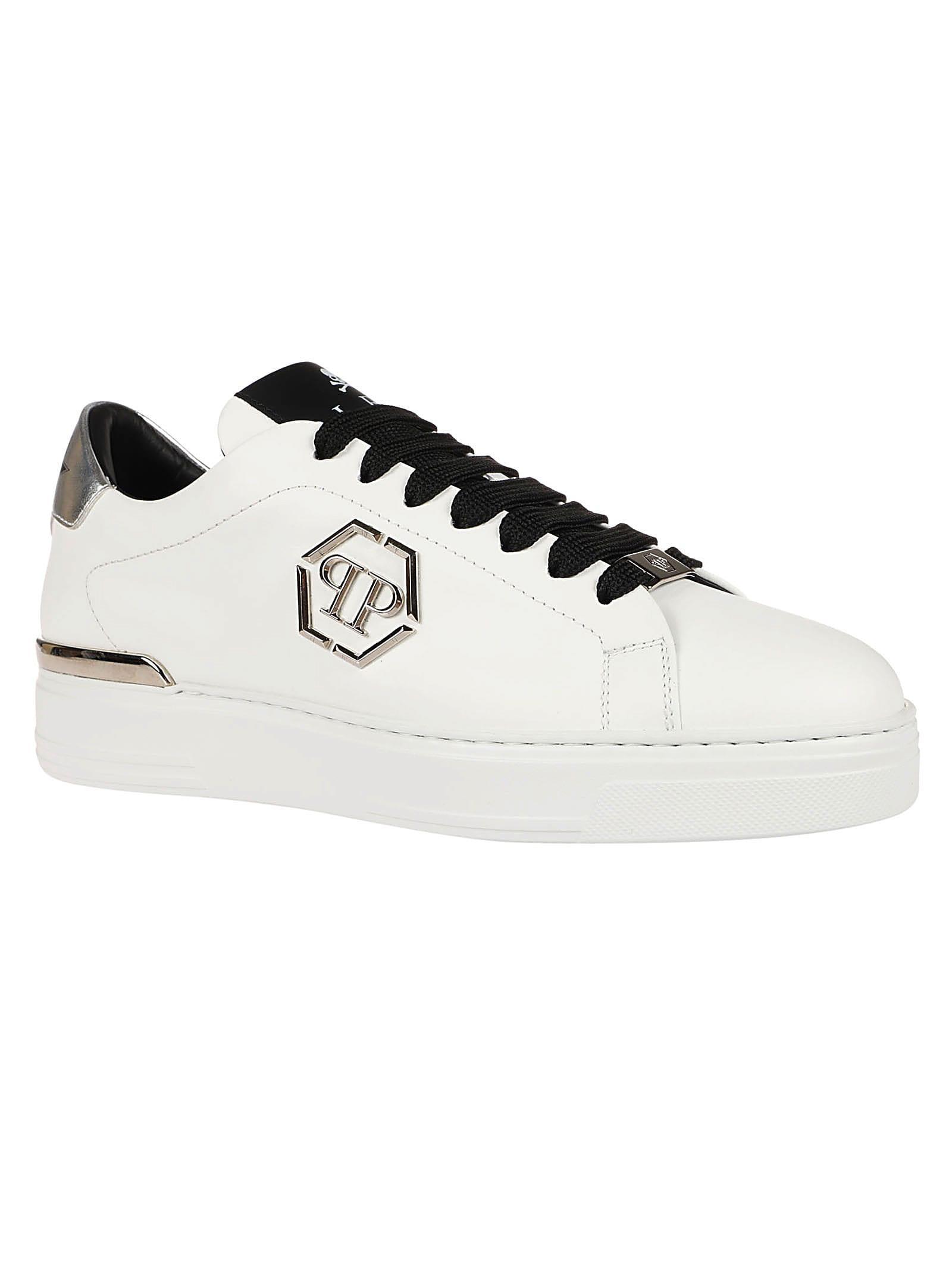 PHILIPP PLEIN Leather Sneakers In Black   Product Image