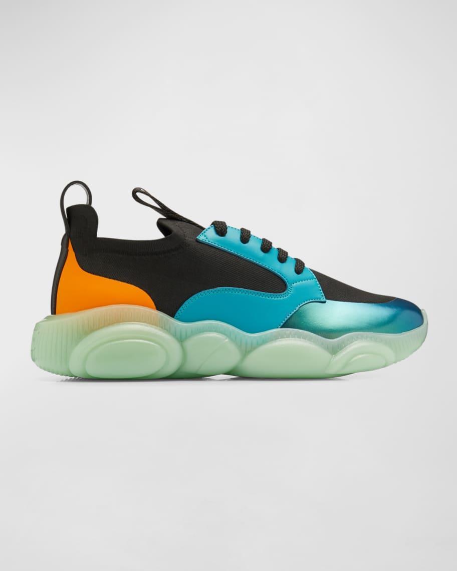 Mens Holographic Teddy Knit Runner Sneakers Product Image