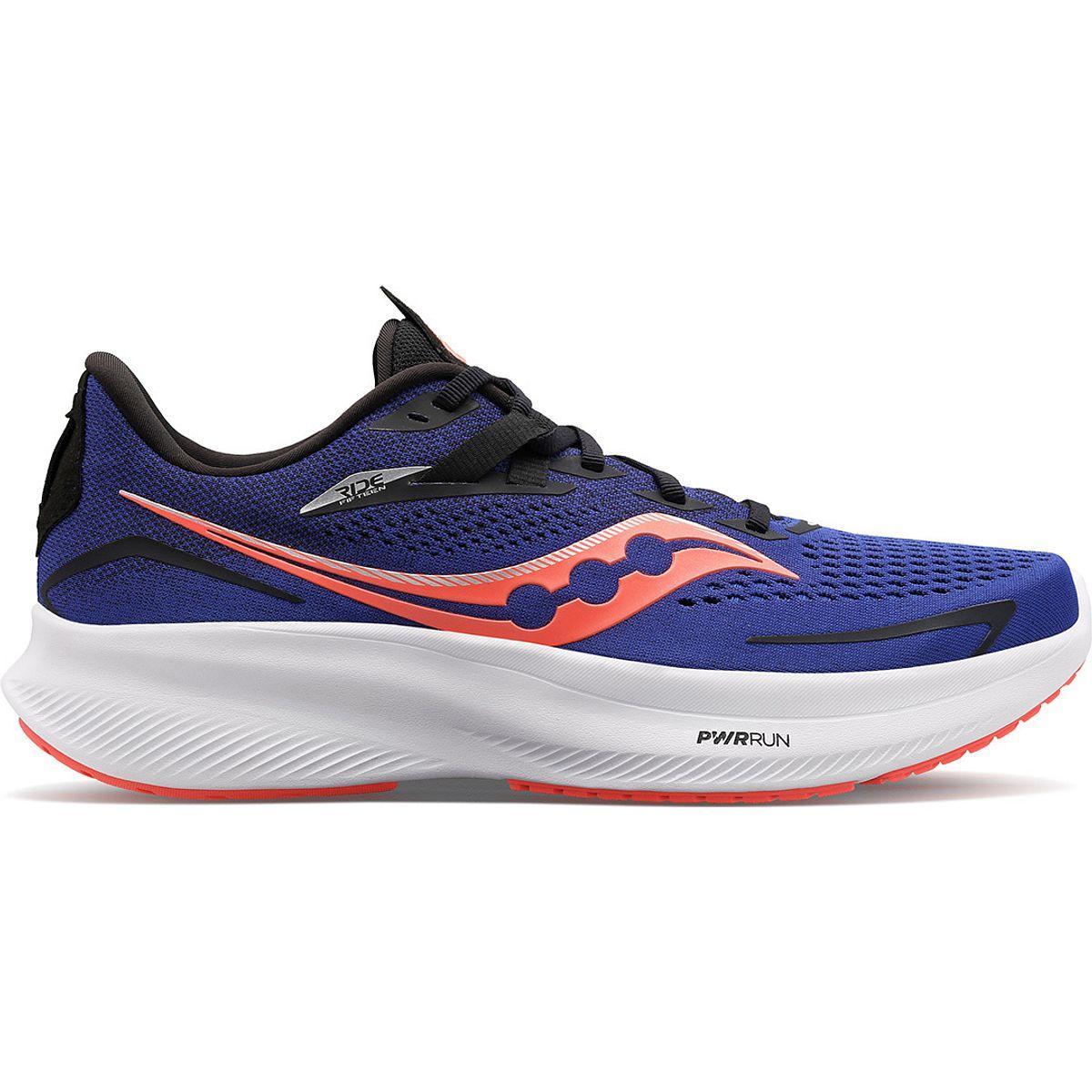 Saucony Mens Ride 15 - Running Shoes Sapphire/Vizi Red Product Image