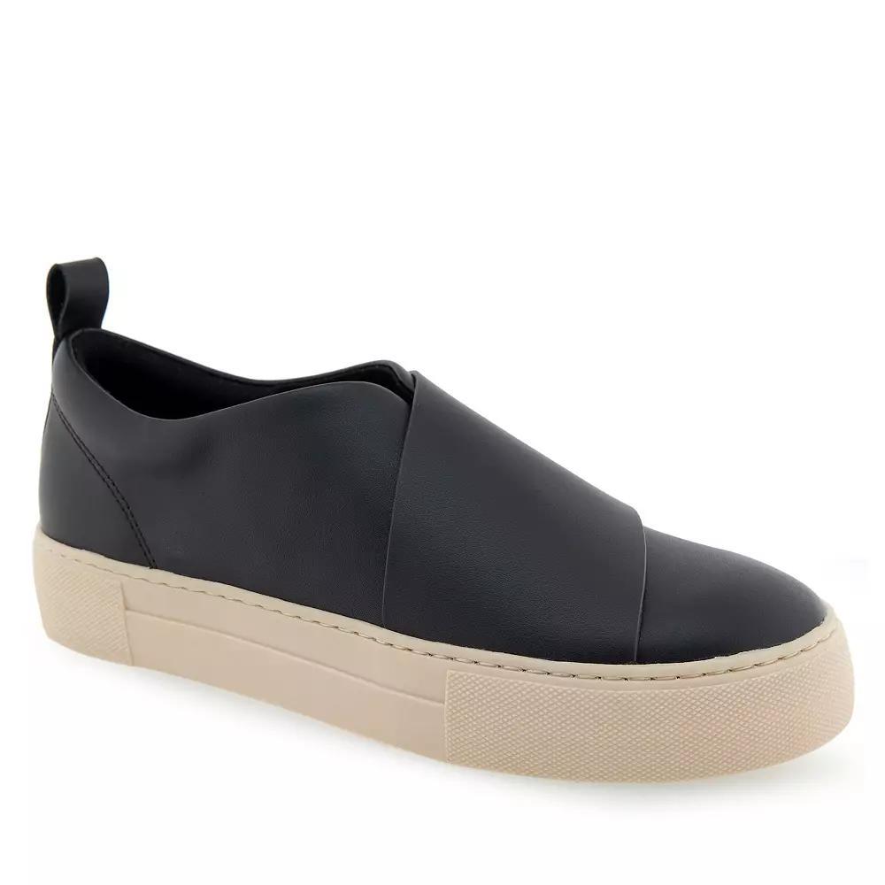 Aerosoles Brighton Women's Casual Leather Sneakers, Size: 7.5, Black Leather Product Image