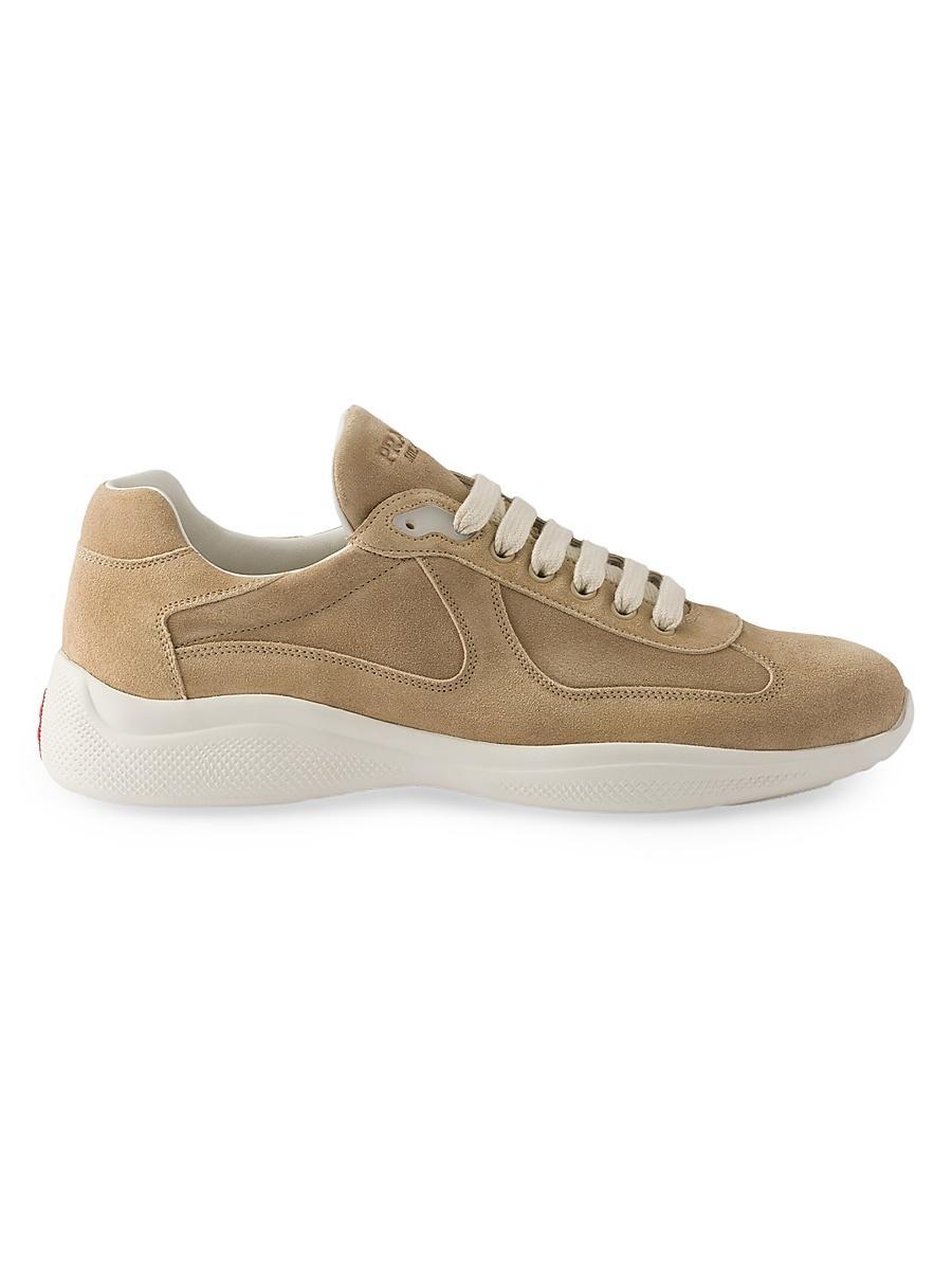 Prada Mens Americas Cup Suede Sneakers Product Image