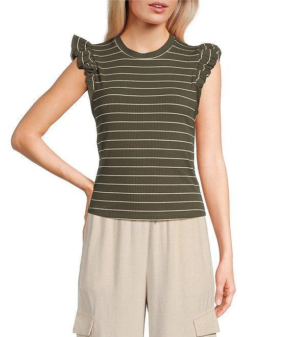 Evolutionary Ruffle Short Sleeve Knit Top Product Image