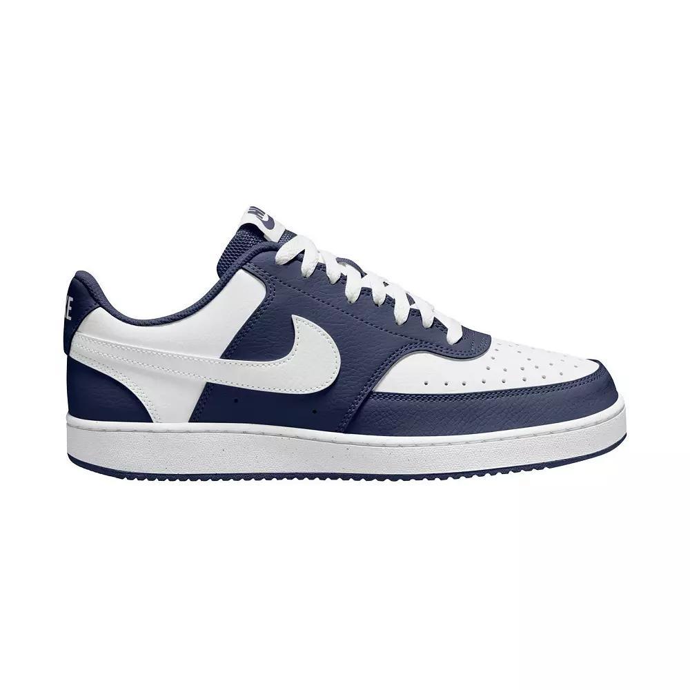 Men's Nike Court Vision Low Sneakers, Size: 10.5, Black Navy White Product Image
