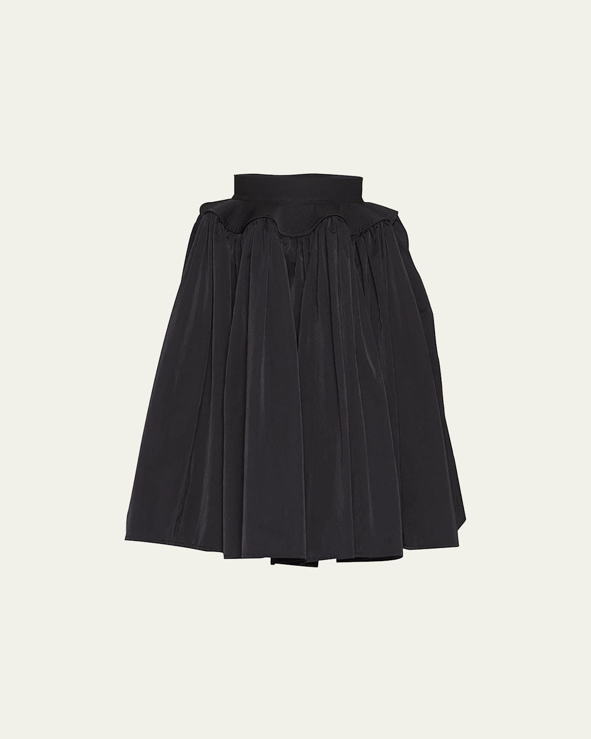 Womens Pleated Flared Midi-Skirt Product Image