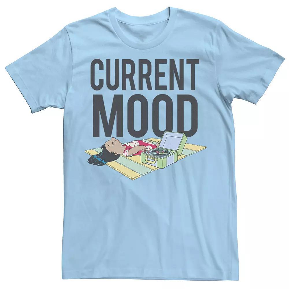 Disney's Lilo & Stitch Lilo Current Mood Portrait Men's Tee, Size: Large, Light Blue Product Image