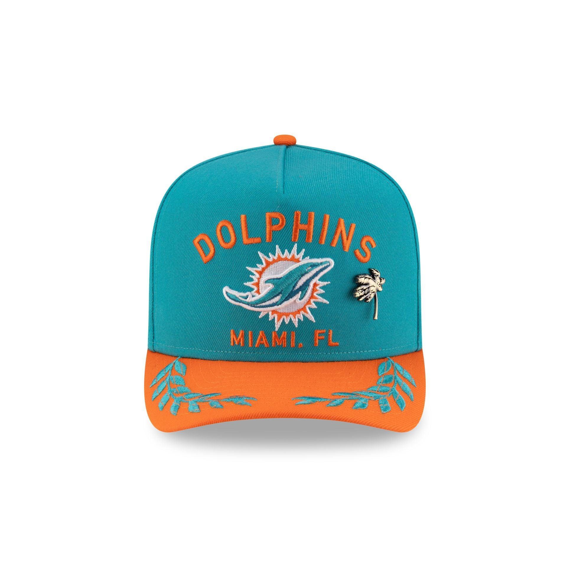 Miami Dolphins 2025 Draft Chrome White 59FIFTY A-Frame Fitted Hat Male Product Image
