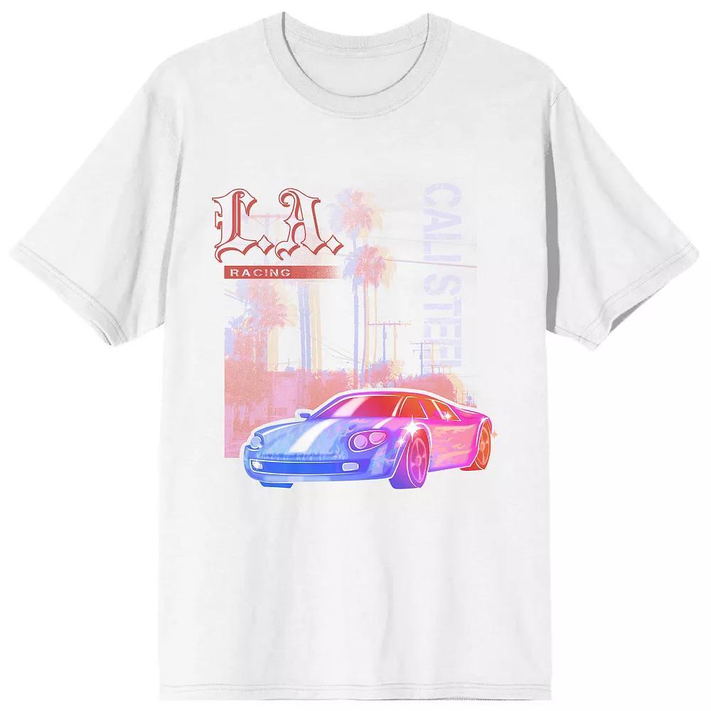 Men's Car Fanatic LA Cali Steel Graphic Tee, Size: XXL, White Product Image