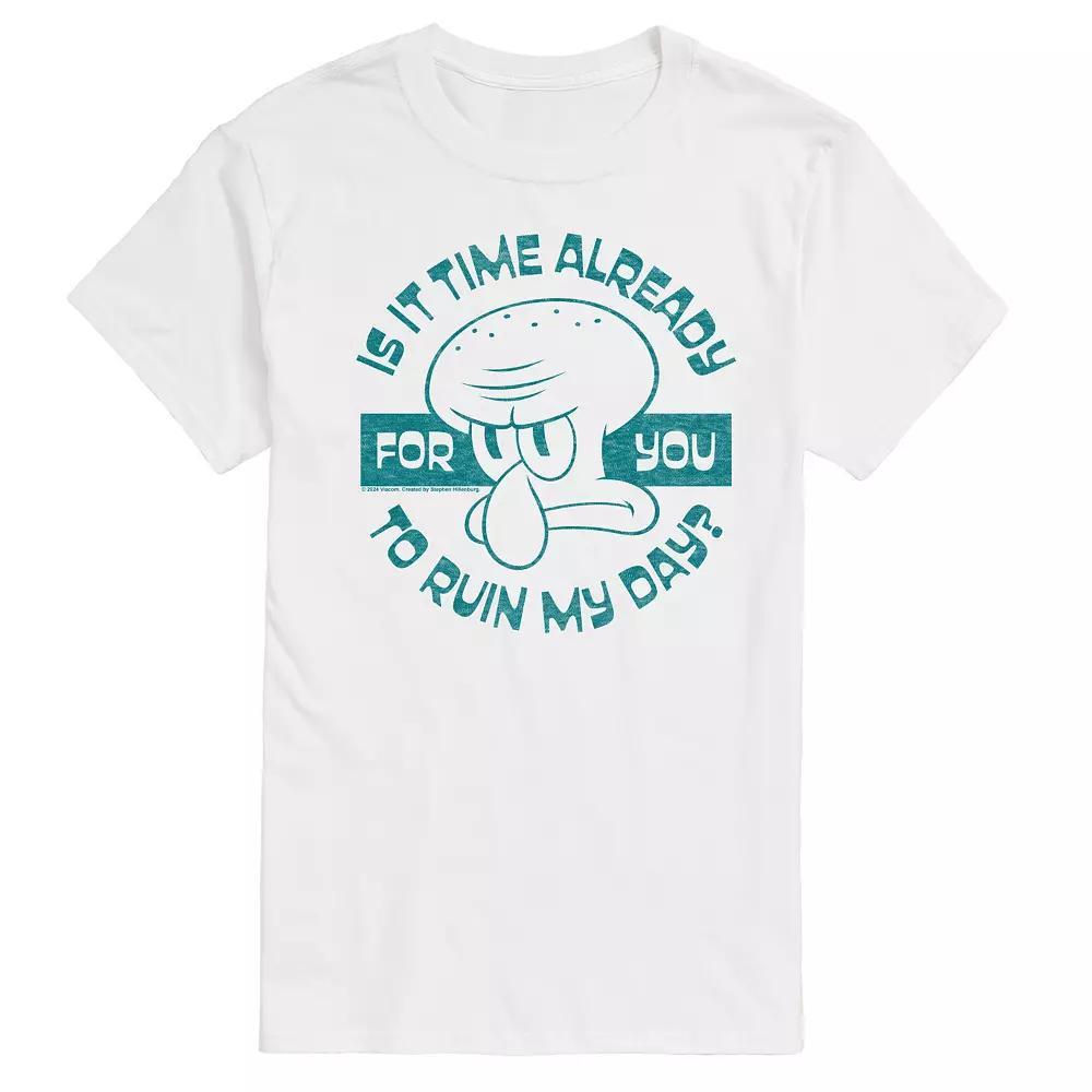 Big & Tall Spongebob SquarePants Squidward Ruin Graphic Tee, Mens Product Image