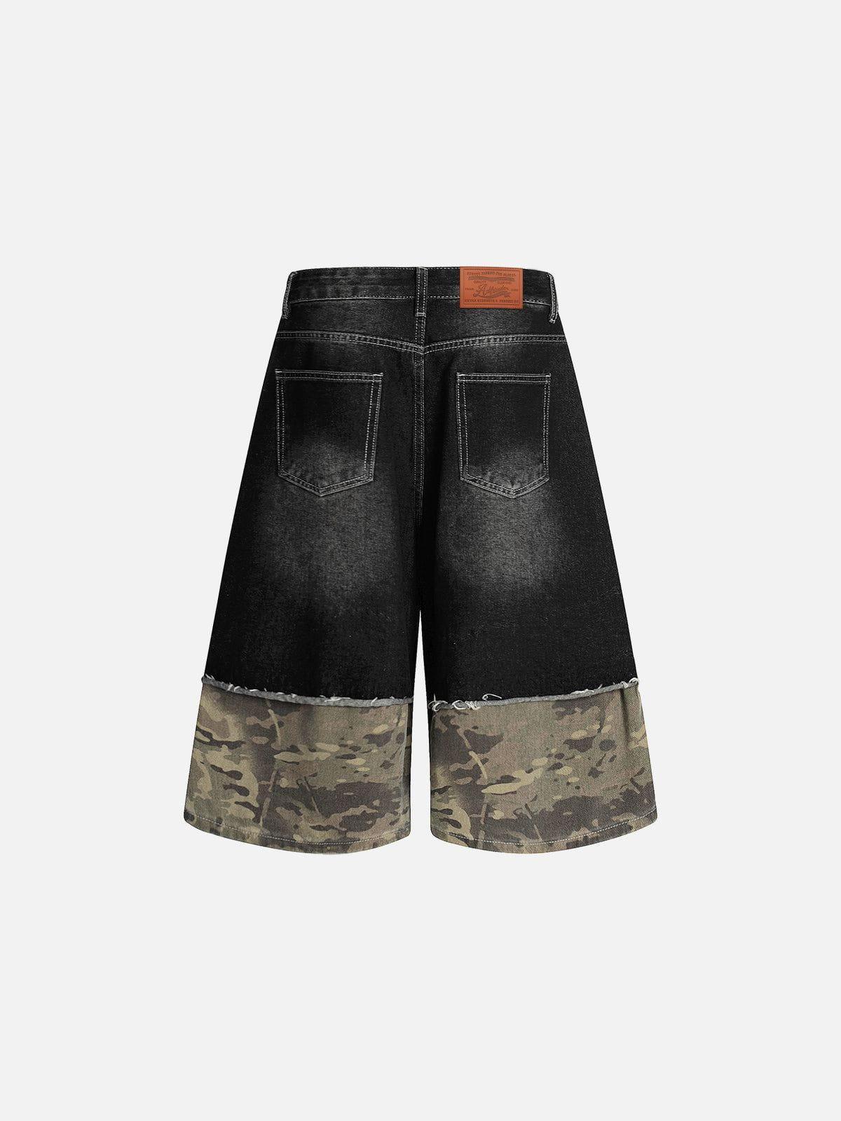 Aelfric Eden Camouflage Patchwork Longline Jorts Product Image