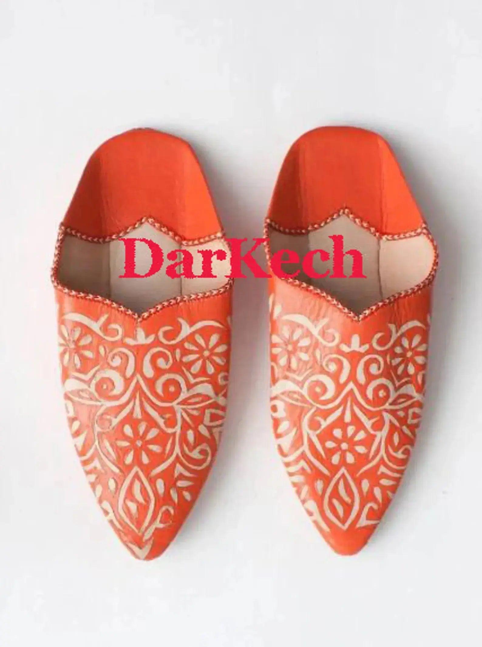 Moroccan Leather Slippers With Sequin Embroidery For Women Product Image