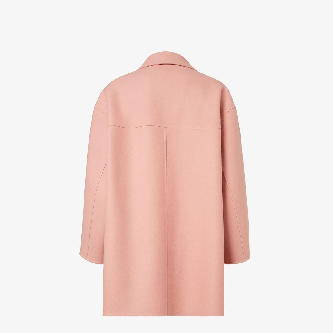CoatPale pink wool pea coat Product Image
