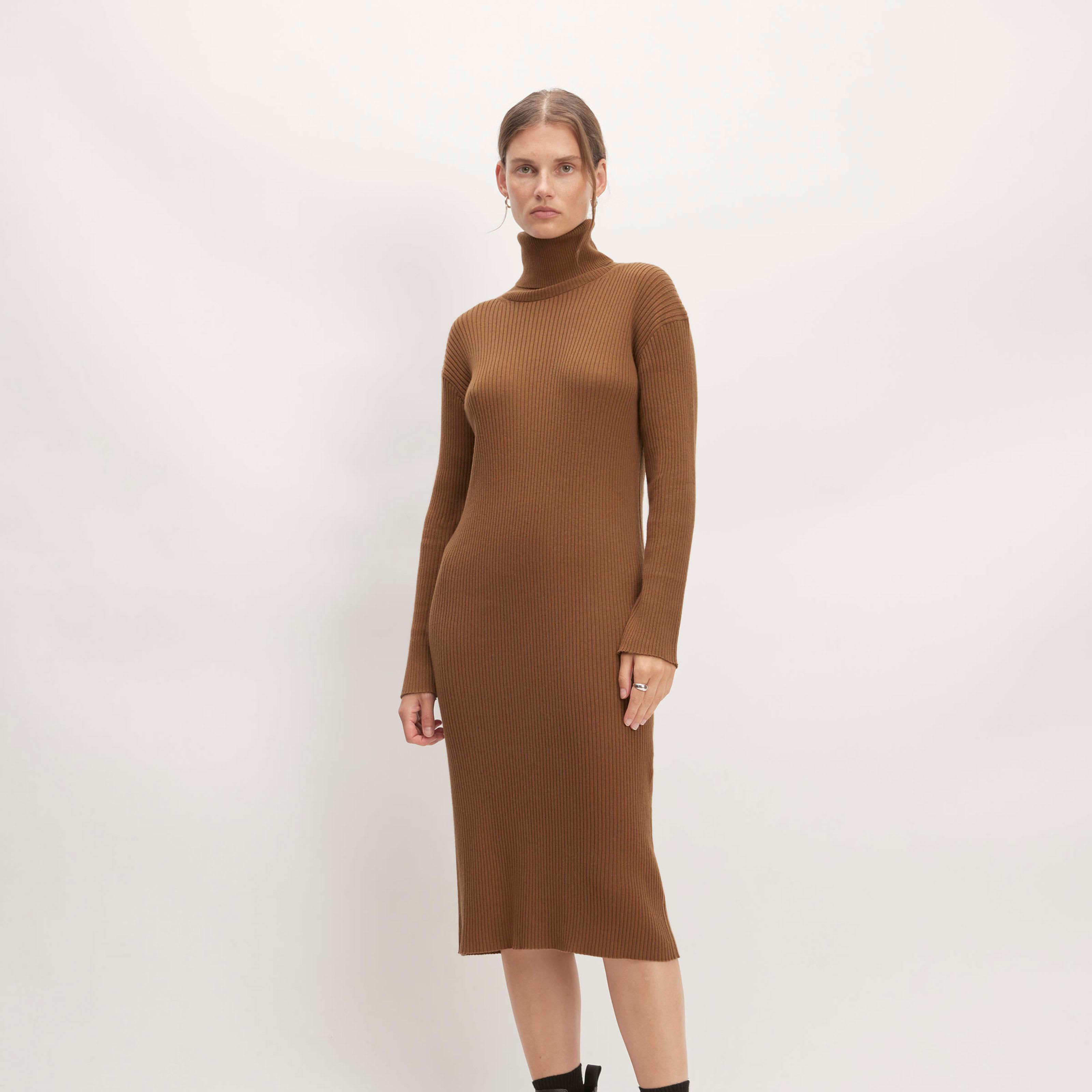 The Cotton-Merino Turtleneck Dress Product Image