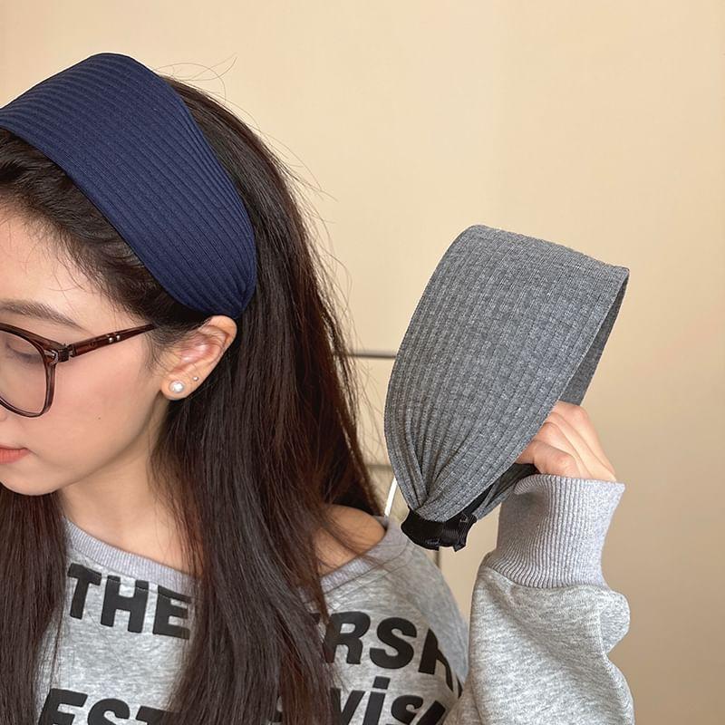Plain Ribbed Knit Headband Product Image