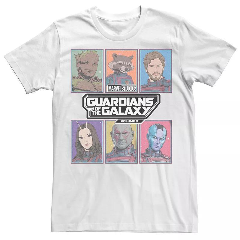 Men's Marvel Guardians Of The Galaxy Vol. 3 Cast Graphic Tee, Size: XL, White Product Image