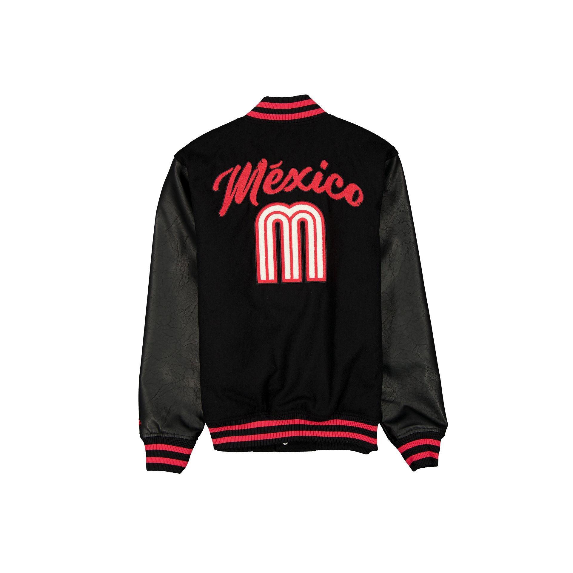 Mexico Baseball Black Bomber Jacket Male Product Image