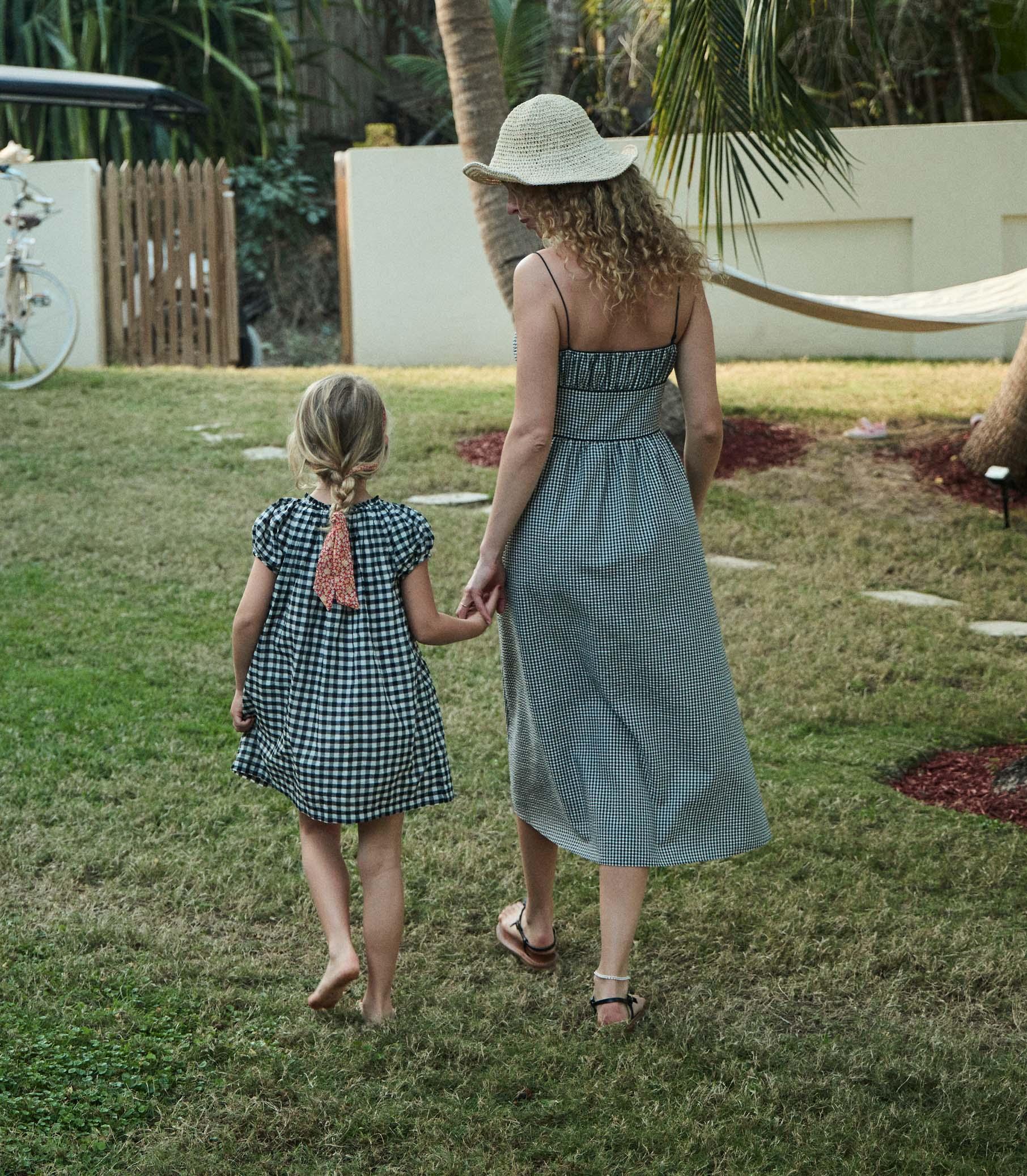 BELLINE DRESS -- NOIR LA MADDALENA GINGHAM Product Image