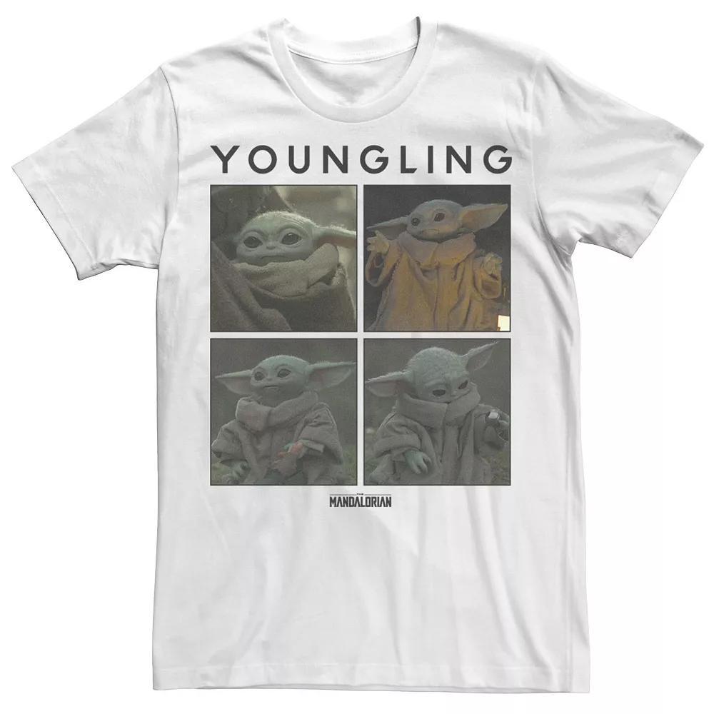 Big & Tall Star Wars: The Mandalorian The Child Youngling Panels R13 Tee, Men's, Size: 4XLT, White Product Image