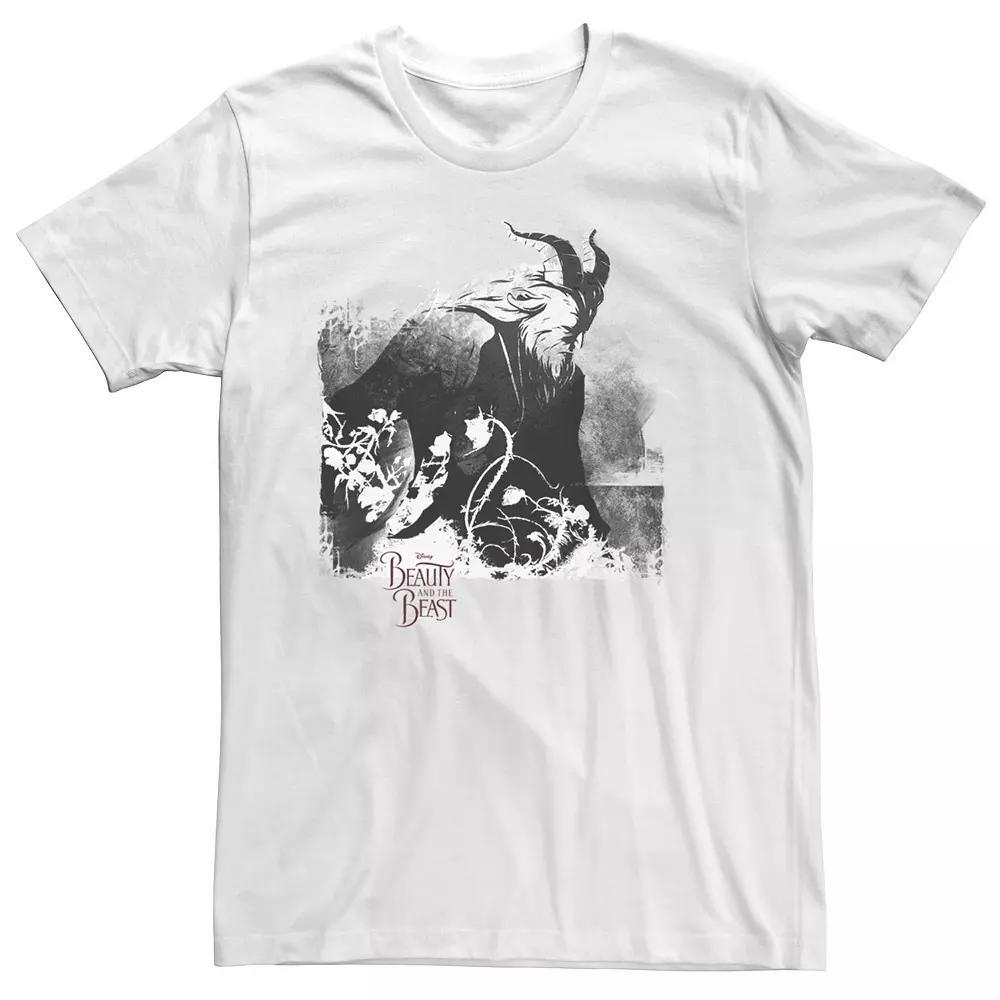 Men's Disney's Beauty & The Beast Grungy Tee, Size: Small, White Product Image