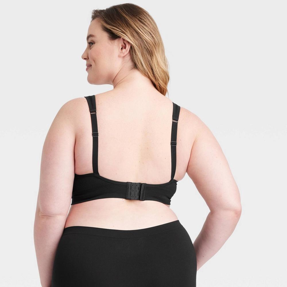 Women's Comfort Bralette - Auden™ Black 1X: Seamless Knit, Removable Cup, Plus Size Product Image
