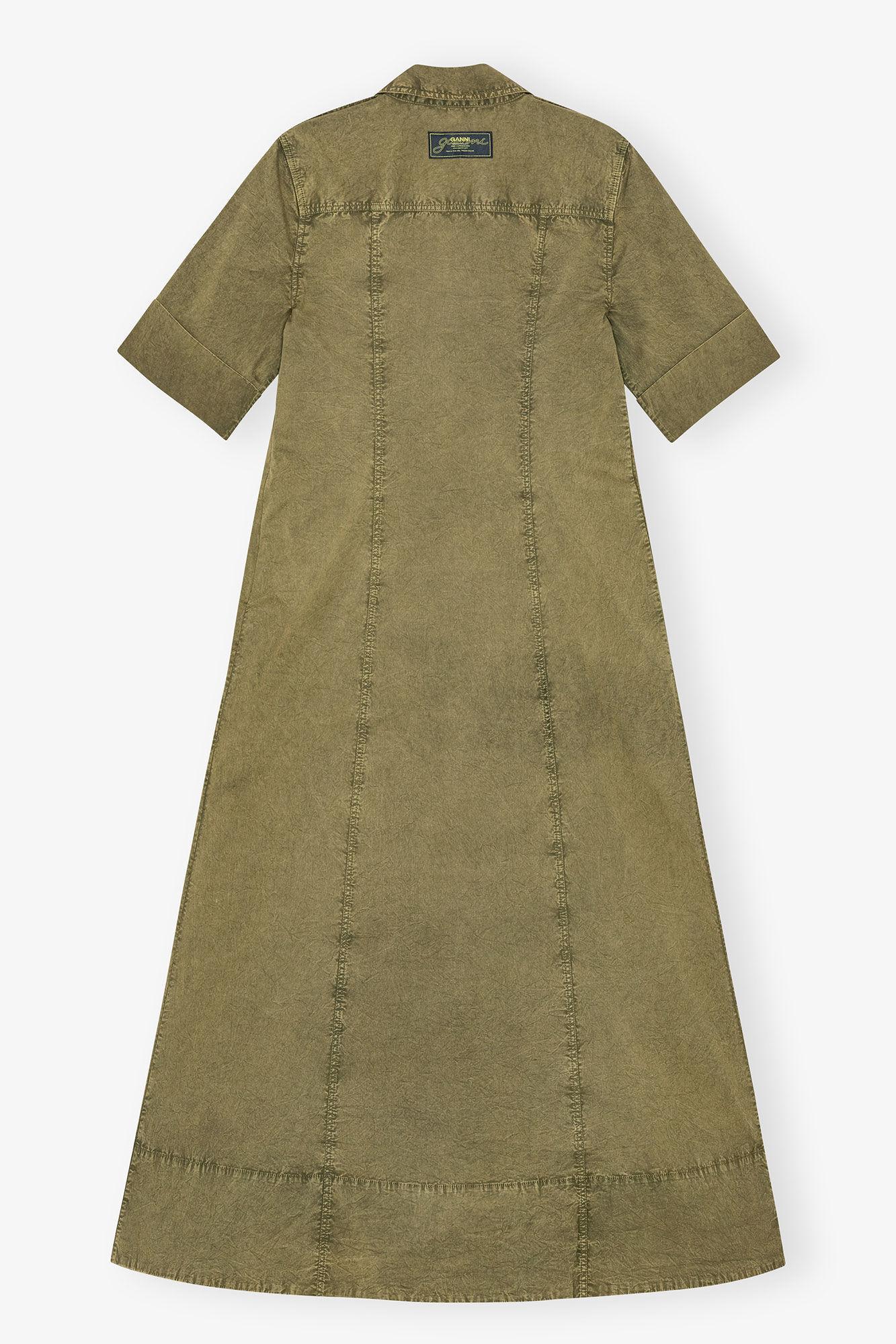 Green Washed Cotton Dress Product Image
