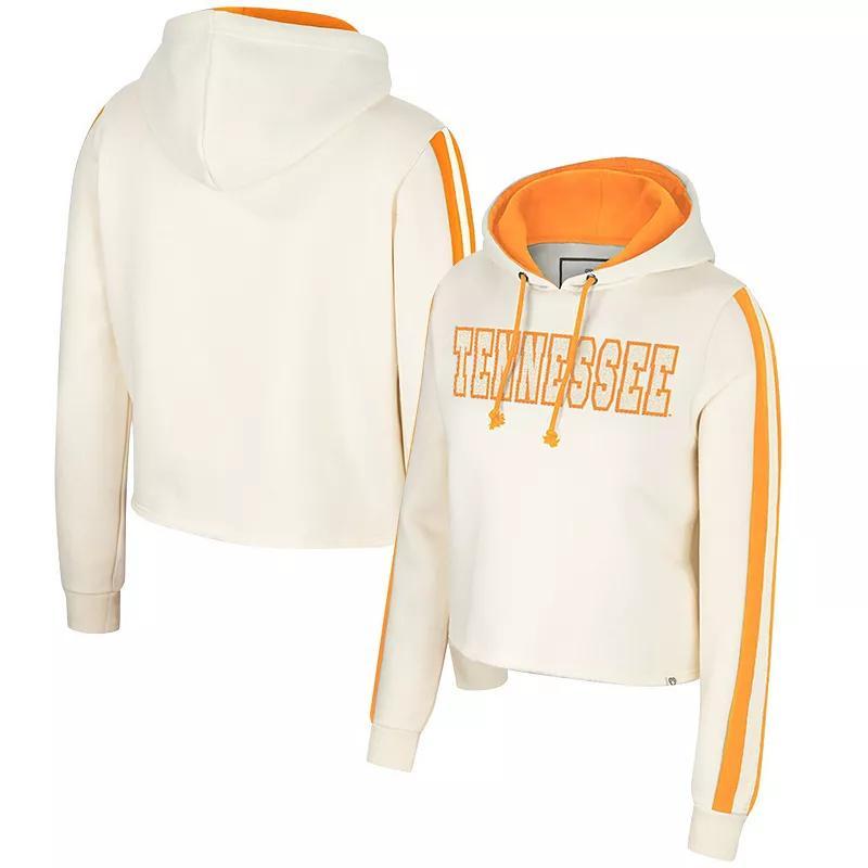 Women's Colosseum Cream Tennessee Volunteers Perfect Date Cropped Pullover Hoodie, Size: XXL, Beige Product Image