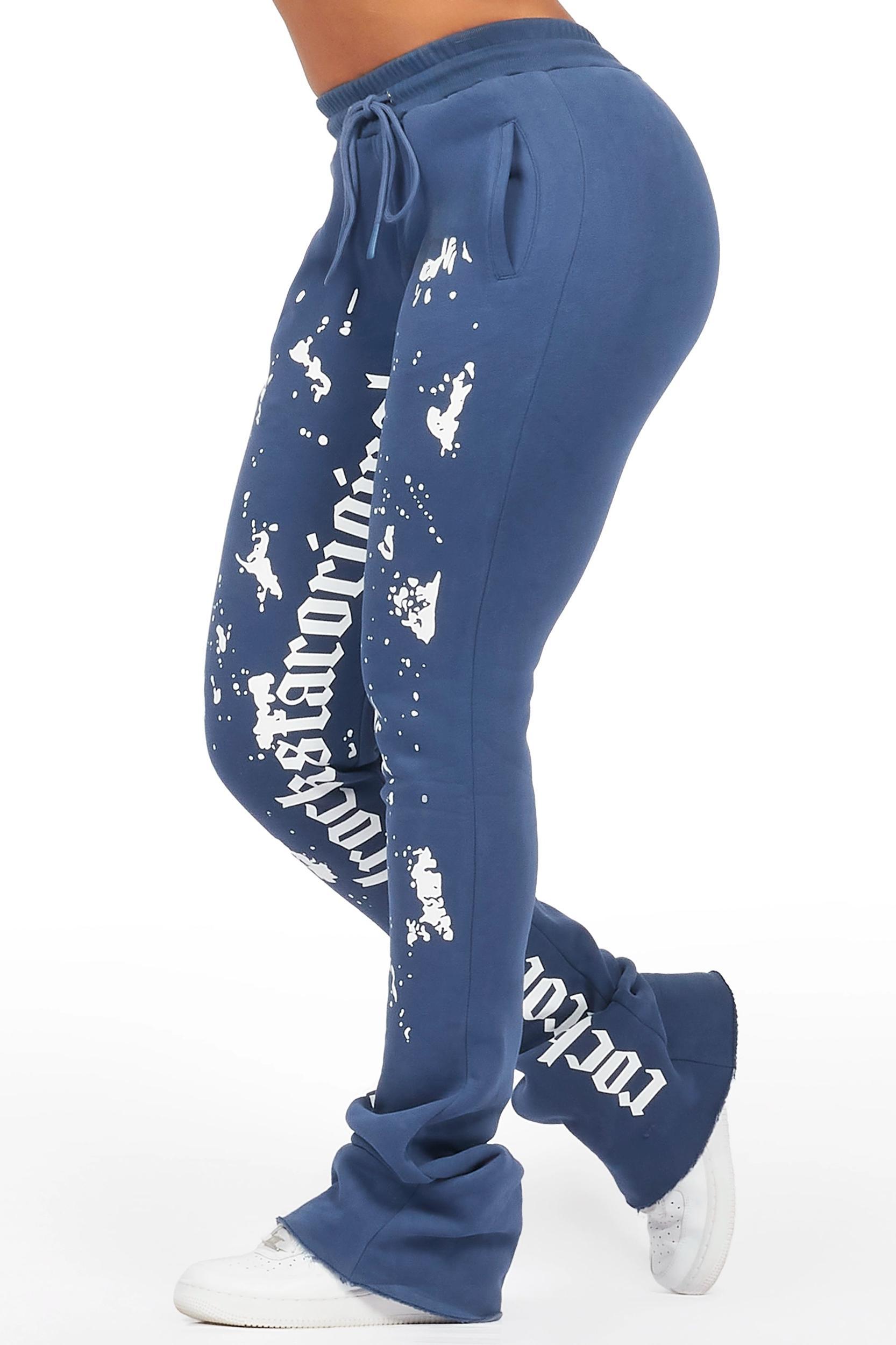 Adwinna Navy Super Stacked Track Pant Female Product Image