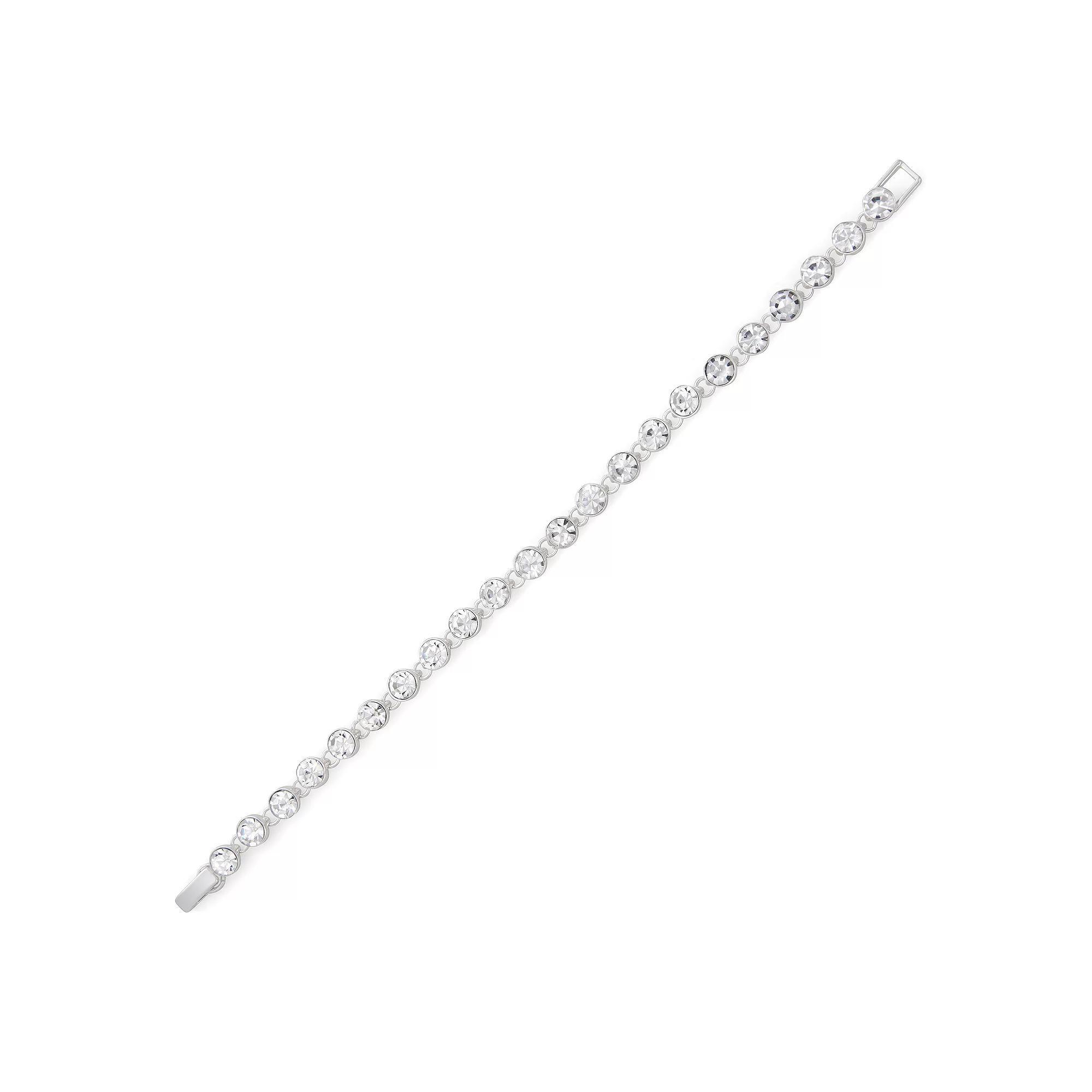 Nine West Tennis Flex Bracelet, Womens, Silver Tone Product Image