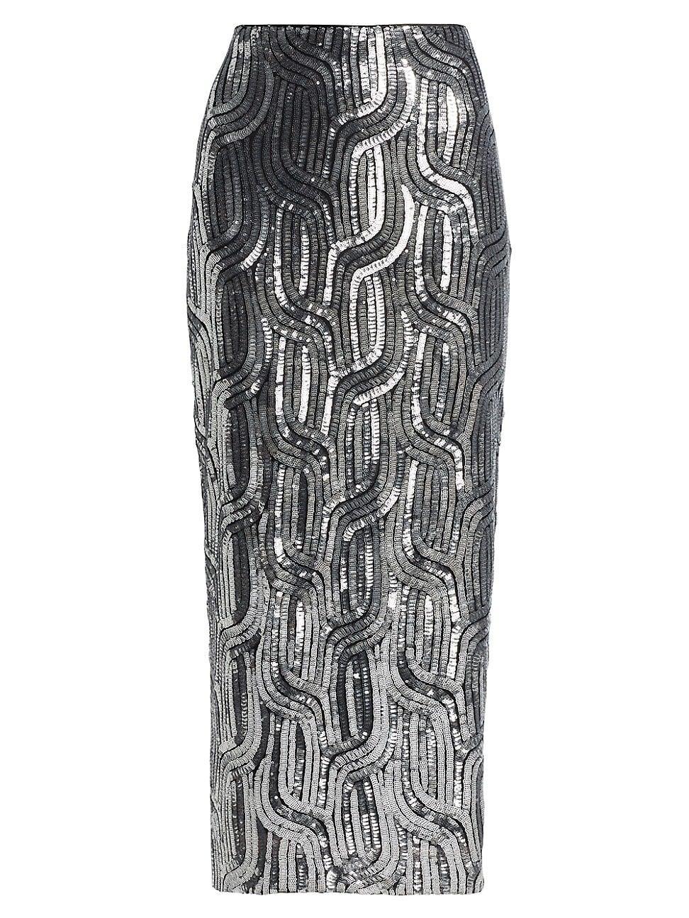 Womens Bella Sequin Maxi Skirt Product Image