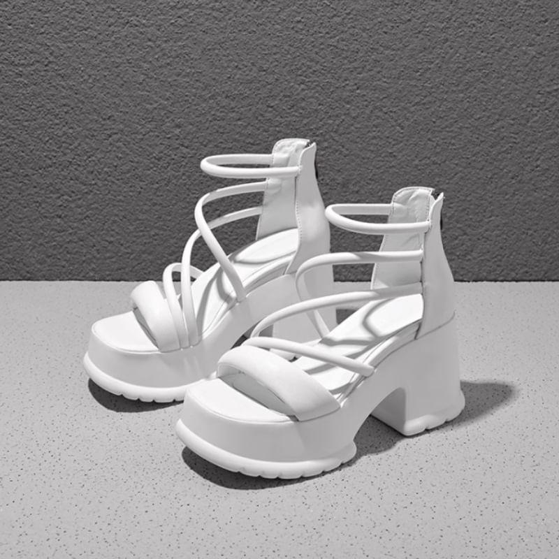 Platform Lace-Up  Sandals Product Image