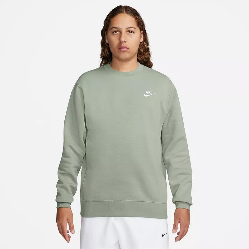 Nike Men's Club Crewneck Sweatshirt in Khaki/White at Nordstrom, Size Small Product Image