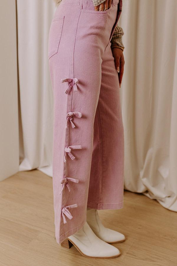 The Layla High Waist Wide Leg Jean in Lavender Product Image
