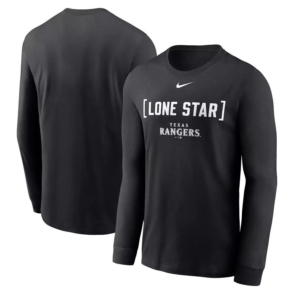 Men's Nike Black Texas Rangers Local Nickname Long Sleeve T-Shirt, Size: 2XL Product Image