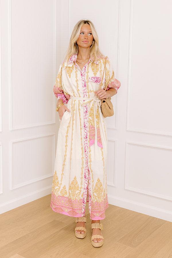 Isles of Scilly Floral Maxi Dress in Pink Product Image