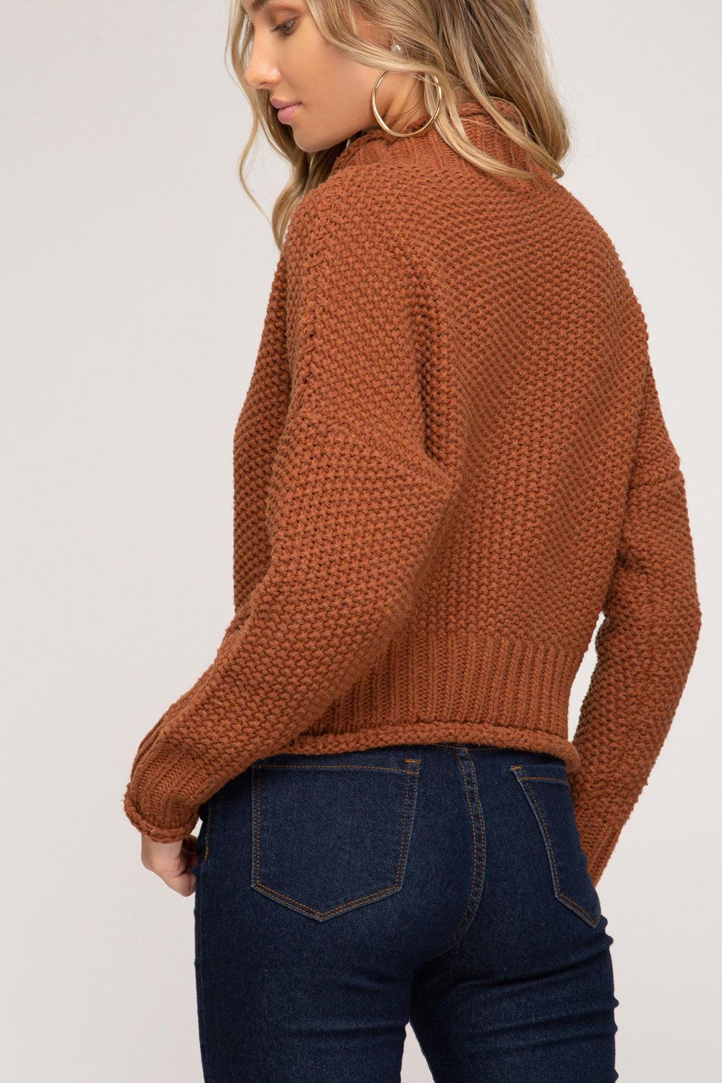 Knit Turtleneck Sweater Product Image