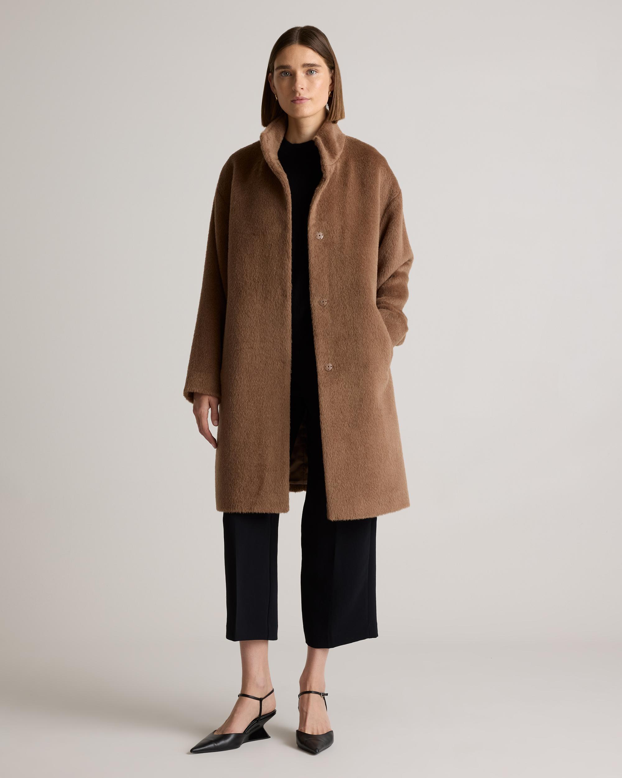 Quince | Women's Alpaca-Wool Stand Collar Coat Product Image