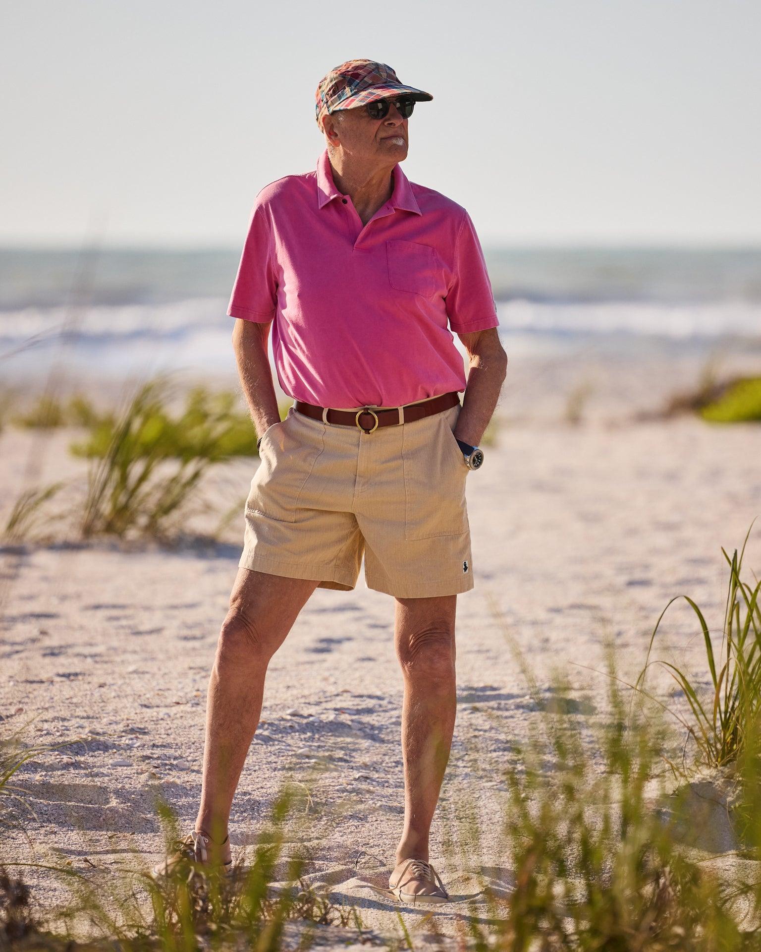Salt Washed Polo in Faded Red Product Image