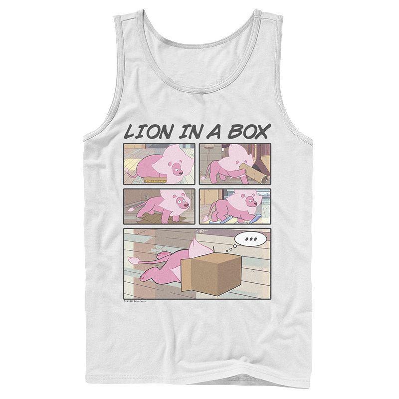 Men's Cartoon Network Stevens Universe Lion In A Box Comic Strip Tank Top, Size: XL, Grey Product Image