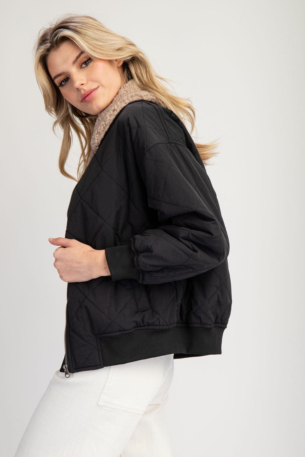Quilted Long Sleeve Jacket Product Image