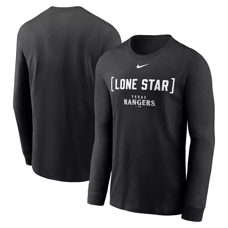 Men's Nike Black Texas Rangers Local Nickname Long Sleeve T-Shirt, Size: 2XL Product Image