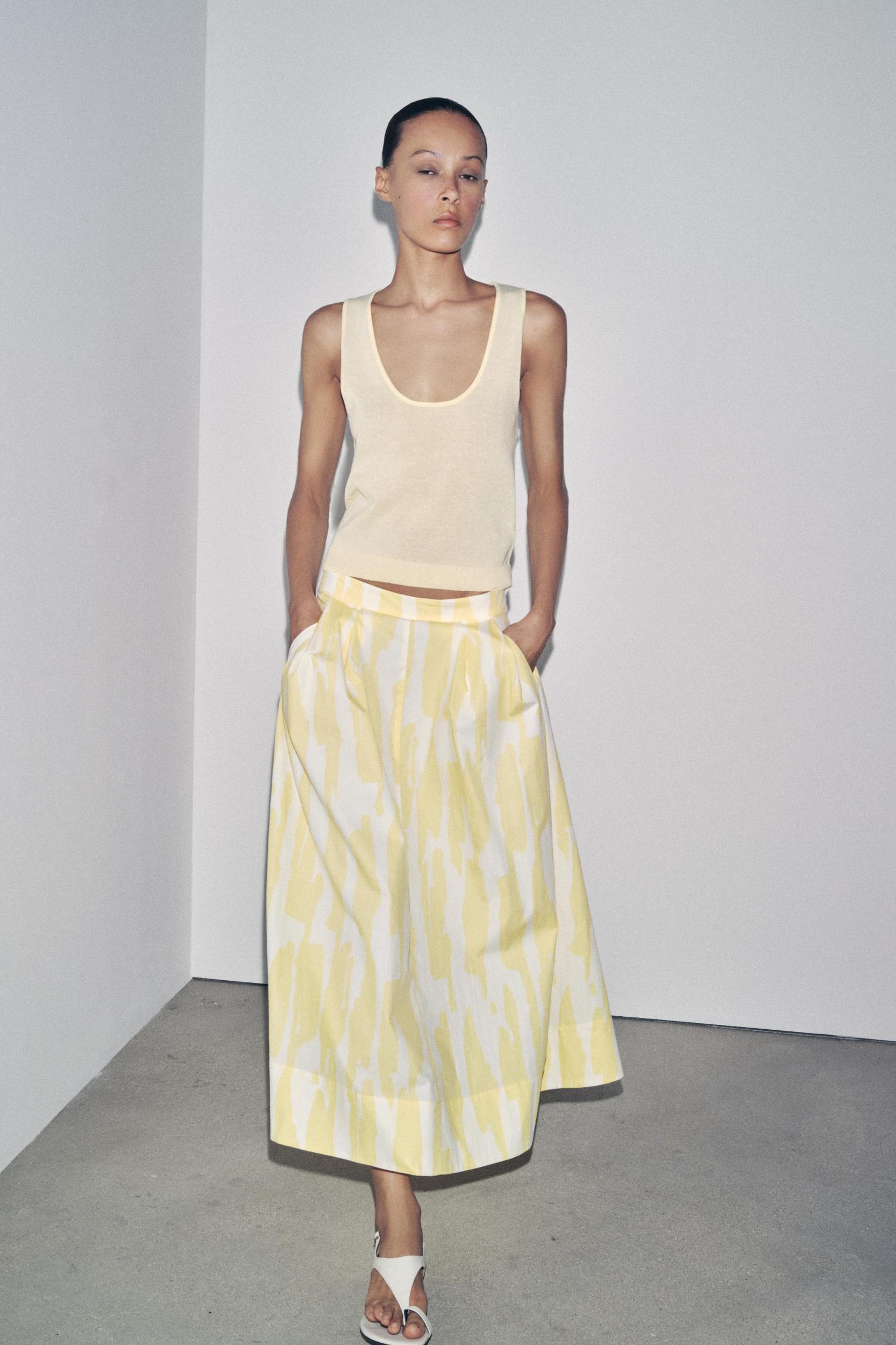 PRINTED MIDI SKIRT ZW COLLECTION Product Image