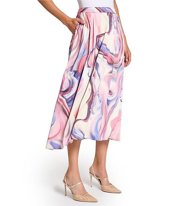 MISOOK Crepe De Chine Water Color Print A-Line Skirt Product Image