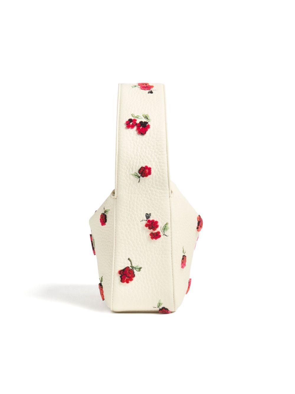 small Elena floral-embroidered leather shoulder bag Product Image