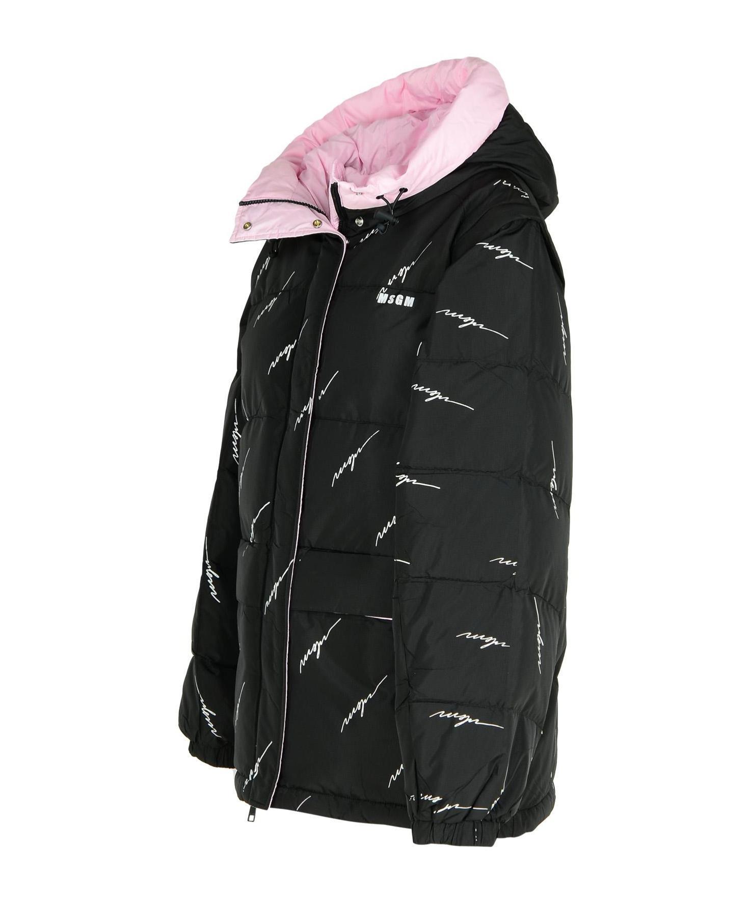 MSGM Quilted Puffer Jacket In Black Product Image