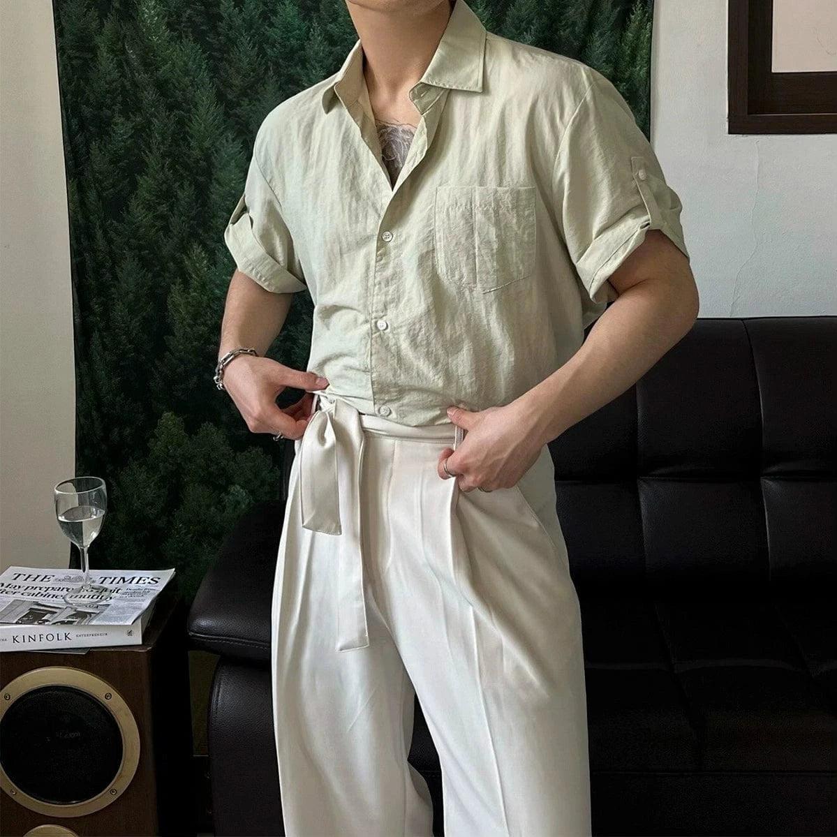 RT No. 18102 BUTTON-UP COLLAR SHIRT Product Image