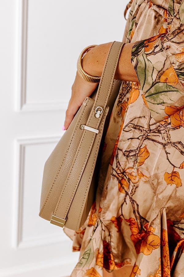 Chic Moment Faux Leather Purse In Mocha Product Image
