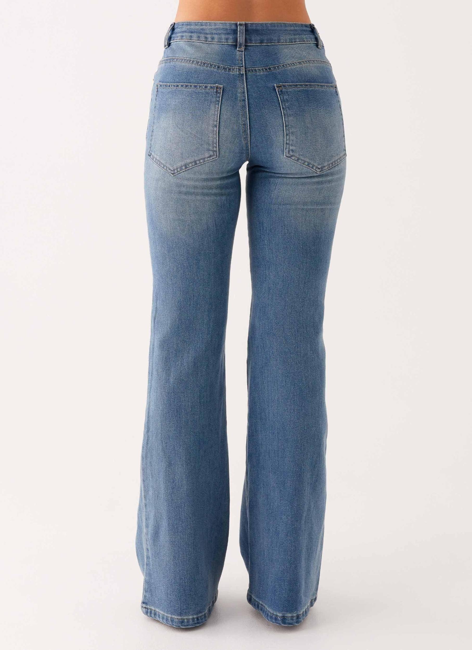 Tomi Bootleg Denim Jeans - Vintage Blue Product Image